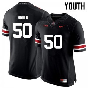 NCAA Ohio State Buckeyes Youth #50 Nathan Brock Black Nike Football College Jersey EXK2745PA